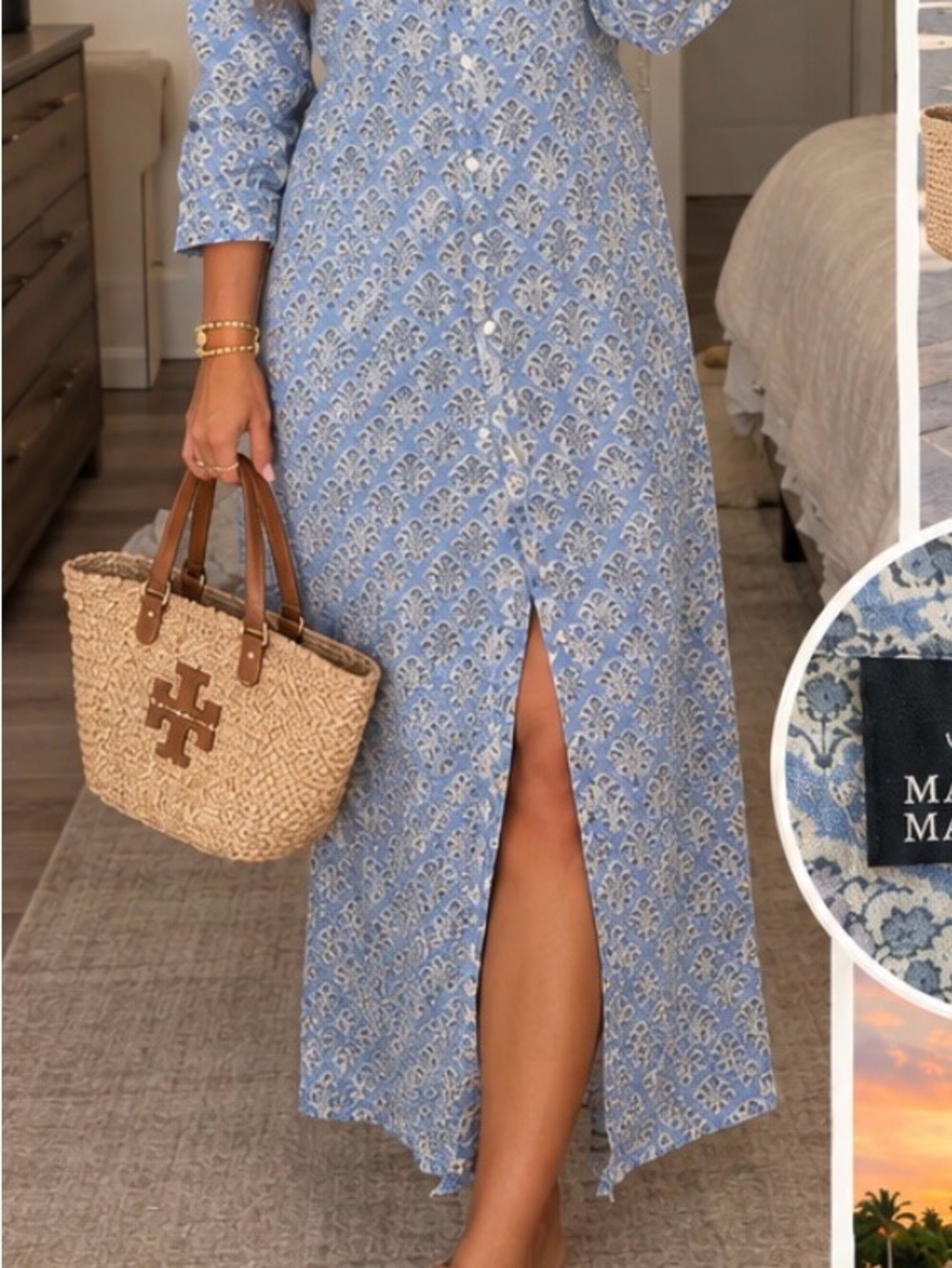 Madison Mathews Maxi Dress cotton